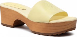 Tommy Hilfiger Feminine Mid Heel Clog Sandal FW0FW06241