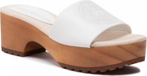 Tommy Hilfiger Feminine Mid Heel Clog Sandal FW0FW06241