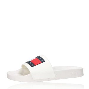 Tommy Hilfiger dámské klasické pantofle s logem – bílé – 36